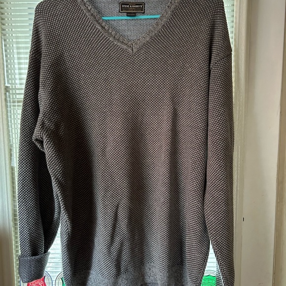 Steve & Barry's Charcoal V-Neck Sweater vintage - Picture 1 of 2